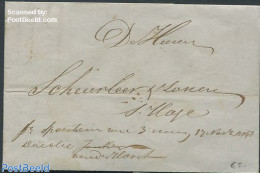 Netherlands 1848 Folding Letter To The Hague, Postal History - ...-1852 Prephilately