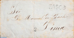 Peru 1850 Folding Cover From PASCO To Lima, Postal History - Autres & Non Classés