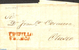 Peru 1840 Folding Letter From TRUJILLO To Otusco, Postal History - Autres & Non Classés