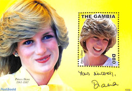 Gambia 2010 Princess Diana S/s, Mint NH, History - Charles & Diana - Kings & Queens (Royalty) - Familias Reales