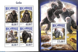 Mozambique 2013 Gorilla's 2 S/s, Mint NH, Nature - Monkeys - Mosambik