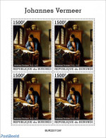 Burundi 2022 Johannes Vermeer, Mint NH, Art - Paintings - Altri & Non Classificati