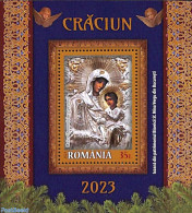 Romania 2023 Christmas S/s, Mint NH, Religion - Christmas - Art - Paintings - Neufs