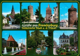 73271551 Brandenburg Havel Kirche Tuerme Wasserspiele Kanal Schleuse Innenstadt  - Brandenburg