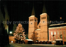 73271537 Berchtesgaden Schlossplatz Stiftskirche Christbaum Nachtaufnahme Bercht - Berchtesgaden