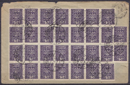 Pologne - Env. Recommandée Affr. 30x 5gr. Càpt TREMBOWLA /19.II.1932 Pour MONTREALU (Montréal Canada) - Cachet "RZEOZPOS - Briefe U. Dokumente