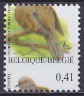 Belgique - 0,41€ Oiseau Tourterelle Turque De Buzin - N°3135-Cu - Curiosité De Piquage (décalage Vertical) - Avec Certif - 1985-.. Pájaros (Buzin)