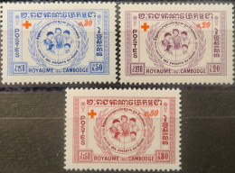 R2253/801 - CAMBODGE - 1959 - CROIX ROUGE - N°81 à 83 NEUFS** - Kambodscha