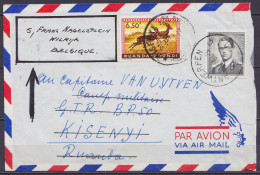 Env. Par Avion De Wilrijk Affr. N°1069A Càd ANTWERPEN /18-11-1961 Pour KISENYI Ruanda - Réaffr. N°214 Et Réexpédiée Vers - 1953-1972 Bril