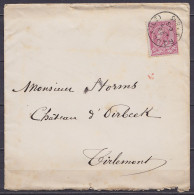 Env. Illustrée "Eglise" (voir Dos) Affr. N°46 Càd ROEULX (LE) /29 NOVE 1885 Pour Château D'Oirbeek TIRLEMONT (au Dos: Cà - 1884-1891 Leopoldo II