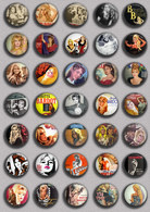 Brigitte Bardot Movie Film Fan ART BADGE BUTTON PIN SET 11 (1inch/25mm Diameter) 35 DIFF - Cine