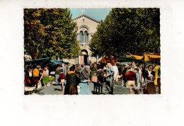 TOULON - Marché Devant L'Eglise Pont Du Las (carte Photo Animée) - Märkte