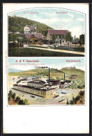 AK Kulmbach, Gasthaus Und Villa Blaich, Fleischwarenfabrik H. & P. Sauermann  - Kulmbach