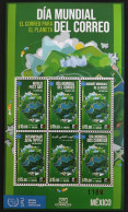 MEXICO 2022 MINI SHEET WORLD POST DAY UPU Common Design Ltd. 6 Lang. Stamps MNH - Messico