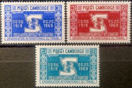 R2253/804 - CAMBODGE - 1969 - Organisation Du Travail - N°219 à 221 NEUFS** - Camboya