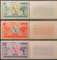 R2253/806 - CAMBODGE - 1965 - Télécom - N°161 à 163 NEUFS** BdF - Cambodia