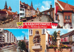 73271070 Marktredwitz Strassenpartien Erker Loewenstatue Marktredwitz - Marktredwitz