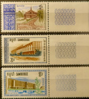 R2253/808 - CAMBODGE - 1968 - Universités - SERIE COMPLETE - N°203 à 205 NEUFS** BdF - Cambogia