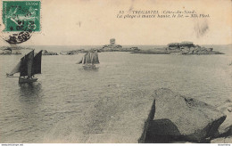 CPA Trégastel-La Plage à Marée Haute, Le Dé-85-Timbre      L2442 - Trégastel