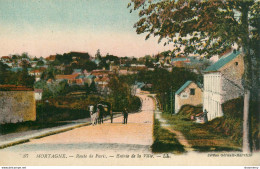 CPA Mortagne-Route De Paris-Entrée De La Ville-37-Rare En Couleurs       L1944 - Mortagne Au Perche