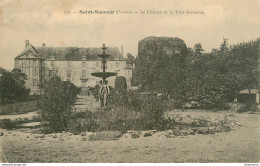 CPA Saint Sauveur-Le Château Et La Tour Sarrazine-100-Timbre    L2057 - Saint Sauveur En Puisaye