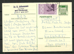 Germany Deutschland BRD 1969 Ganzsache Postal Stationery To Finland Olympic Games Pierre De Coubertin - Cartas & Documentos