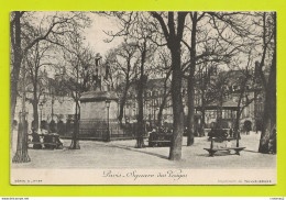 75 PARIS N°34 Le Square Des Vosges Kiosque Monument Statue équestre VOIR DOS Non Séparé Avant 1905 - Sonstige & Ohne Zuordnung