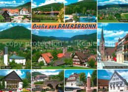 73270510 Baiersbronn Schwarzwald Rosenplatz Kurpark Freibad Panorama Kath Kirche - Baiersbronn