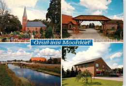 73270496 Moordorf Ostfriesland Kirche Eingangstor Bruecke Kaufladen Moordorf Ost - Altri & Non Classificati