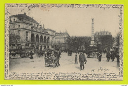 75 PARIS N°170 Place Du CHATELET Nombreux Attelages Charrettes Monument Statue VOIR DOS Non Séparé En 1903 - Sonstige & Ohne Zuordnung