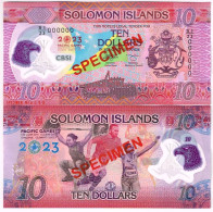 Solomon Islands 10 Dollars Polymer Banknote SPECIMEN SI/23 P-39S 2023 UNC - Autres - Océanie