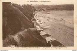 CPA Environs De Saint Brieuc-Vue Générale De La Plage Saint Laurent-2299-Timbre       L1754 - Saint-Brieuc