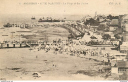 CPA Arcachon-La Plage Et Les Jetées      L1614 - Arcachon