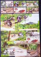 Sri Lanka 2019, Fish, Birds, Elephants, Monkeys And Other Animals In National Parks,6v+6 MS MS MNH - Sri Lanka (Ceylon) (1948-...)