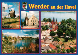 73270428 Werder Havel Windmuehle Stadtbild Mit Kirche Bockwindmuehle Partie Am W - Altri & Non Classificati
