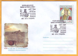 2017 2009 Moldova Moldavie Special Postal Cancellation. Stefan Cel Mare. 560 Years Of Ascent To The Throne Of Moldova. - Moldavië