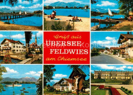 73269615 Feldwies Seebruecke Strand Ortsansichten Chiemsee Wegekreuz Schloss Fel - Autres & Non Classés