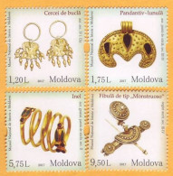 2017 Moldova Moldavie Moldau. "Ancient Vestiges Of The Treasure Of The Republic Of Moldova." Set (4v) Mint - Musei