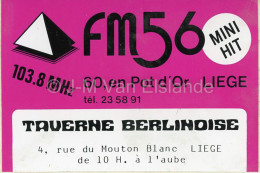 FM 56 103.8 Mhz Taverne Berlinoise Liège - Aufkleber
