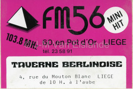 FM 56 103.8 Mhz Taverne Berlinoise Liège - Adesivi