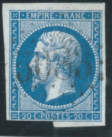 N°14 20c BLEU NAPOLEON TYPE 2 / OBLITERATION GC 5083 IND CONSTANTINOPLE - 1853-1860 Napoléon III.