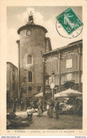 CPA Hyères-L'hôtel De Ville Et Le Marché-Timbre-animée   L1195 - Hyeres