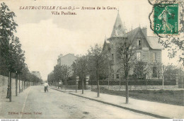 CPA Sartrouville-Avenue De La Gare-Villa Paulhan-Timbre    L1703 - Sartrouville