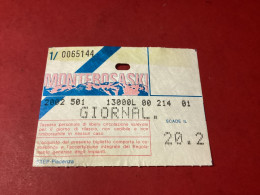 MONTEROSASKI.   Skipass. Ticket. - Sonstige & Ohne Zuordnung