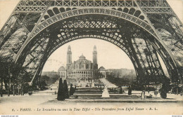 CPA Paris-Trocadéro Vu Sous La Tour Eiffel-Timbre   L1330 - Sonstige Sehenswürdigkeiten