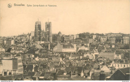 CPA Bruxelles-Eglise Sainte Gudule Et Panorama       L1119 - Bauwerke, Gebäude