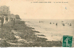 CPA Saint Aubin Sur Mer-Le Vrai Bain De Varech-Timbre    L1402 - Saint Aubin