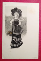 Illustrateur  - JEUNE FEMME ART NOUVEAU 1900 - Ante 1900