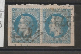 N 29B Ob Gc4273 En Paire - 1863-1870 Napoléon III Con Laureles