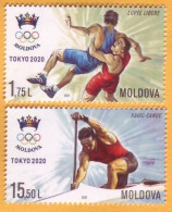 2021 2020 Moldova Moldavie Moldau Private Tokyo Summer Olympics, Freestyle Wrestling, Canoe 2v Mint - Estate 2020 : Tokio